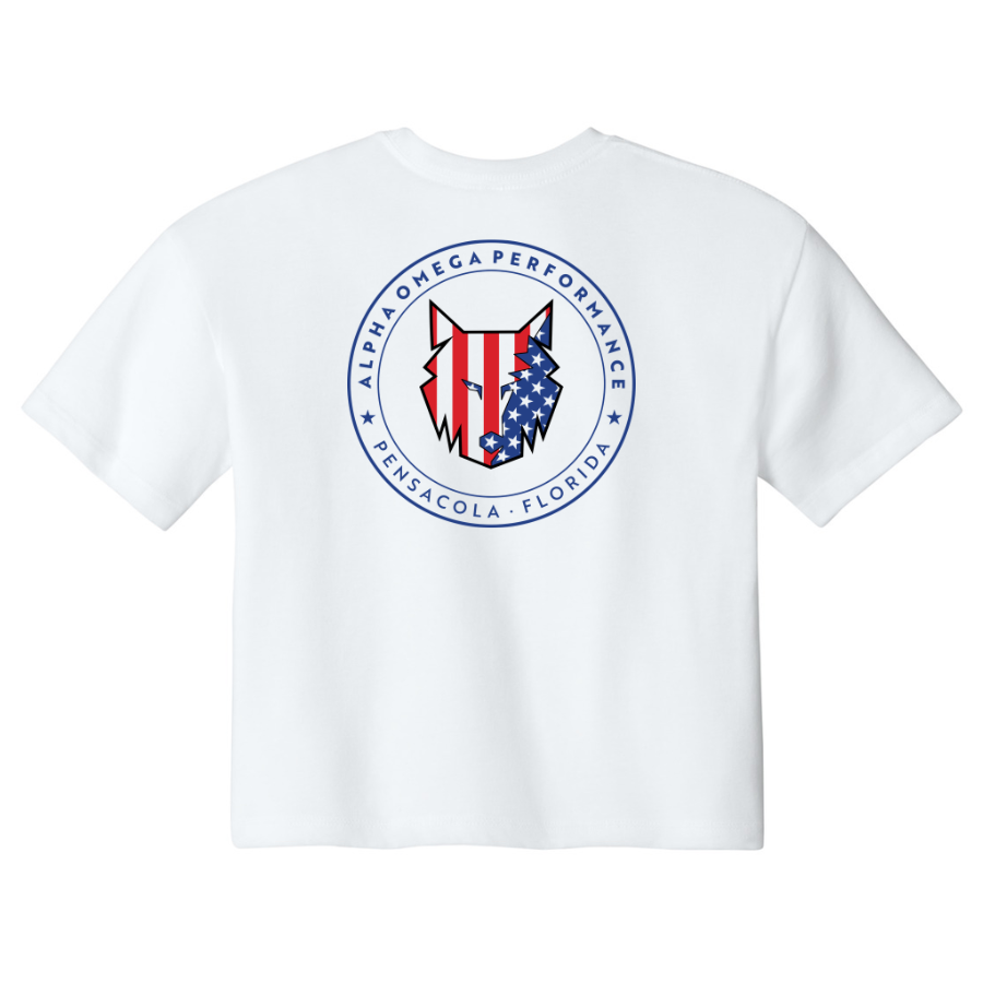 AOP 'Merica Women's Crop Tee